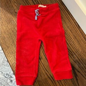Baby Boden Red Cozy Pants 9-12M